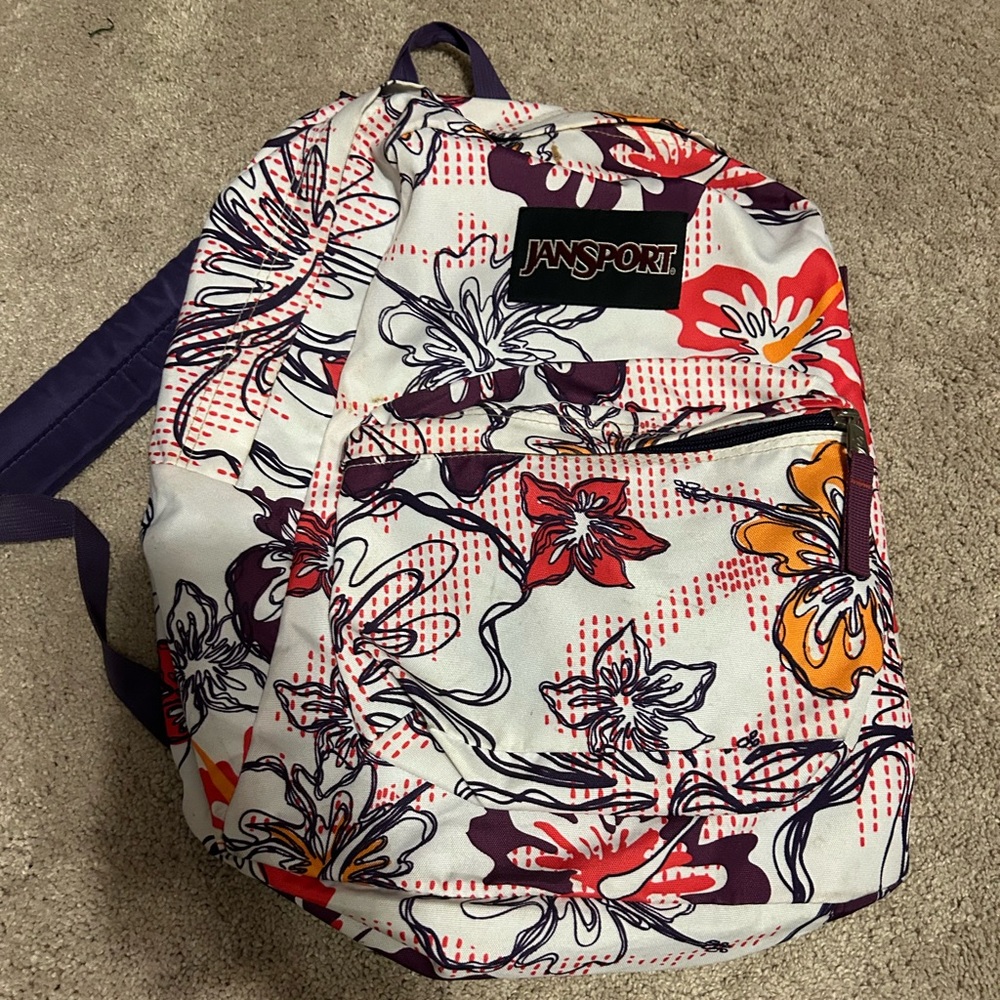 Floral Jansport backpack